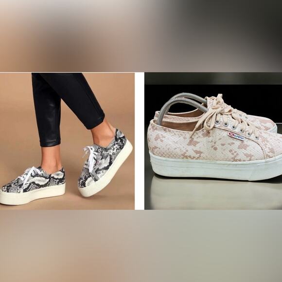 Superga beige/pink Slip-On Sneakers 41.5/ 10.5 - 11 - Picture 2 of 8